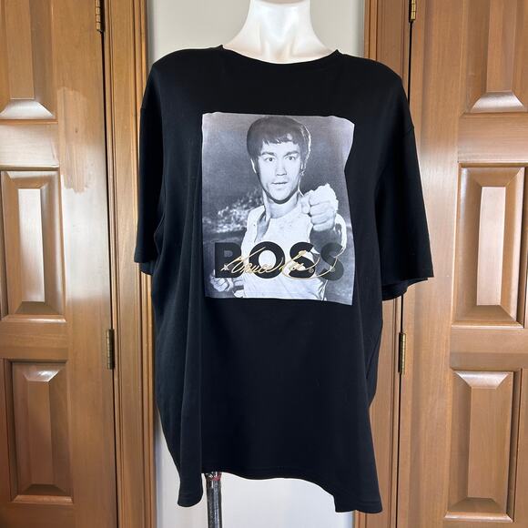 Hugo Boss & Bruce Lee T-Shirt Black Short Sleeve size 3XL - Picture 1 of 8